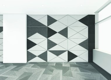 3d render iç tasarım, modern boş oda illustrati kadar alay