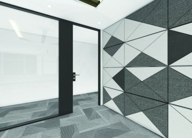 3d render iç tasarım, modern boş oda illustrati kadar alay