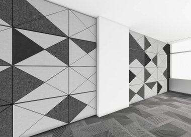 3d render iç tasarım, modern boş oda illustrati kadar alay