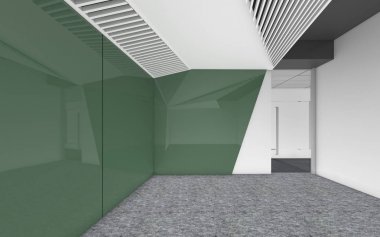3d render iç tasarım, modern boş oda illustrati kadar alay