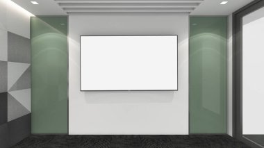 3d render iç tasarım, modern boş oda illustrati kadar alay