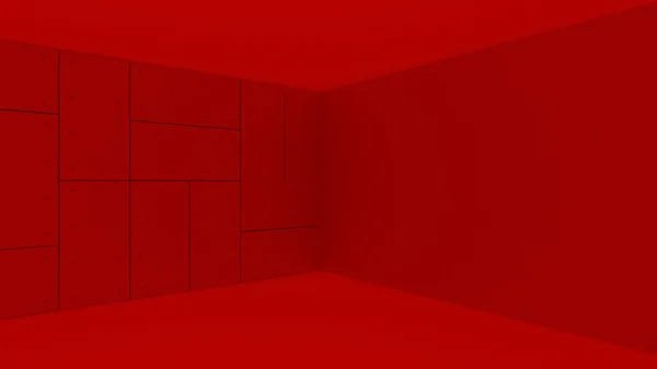 Nowoczesny pokój pusty, projektowanie wnętrz 3d render, makiety ilustracji — Zdjęcie stockowe