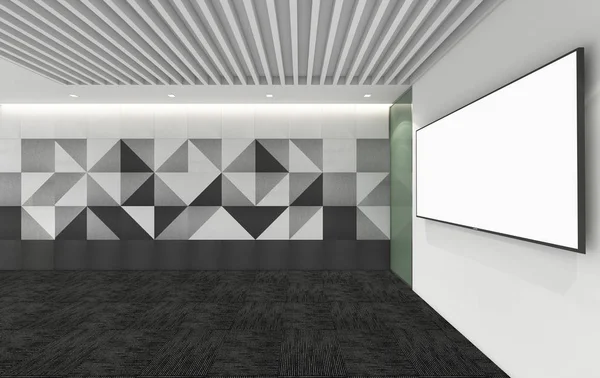 现代的空房间，3d 渲染室内设计，模拟出 illustrati — 图库照片