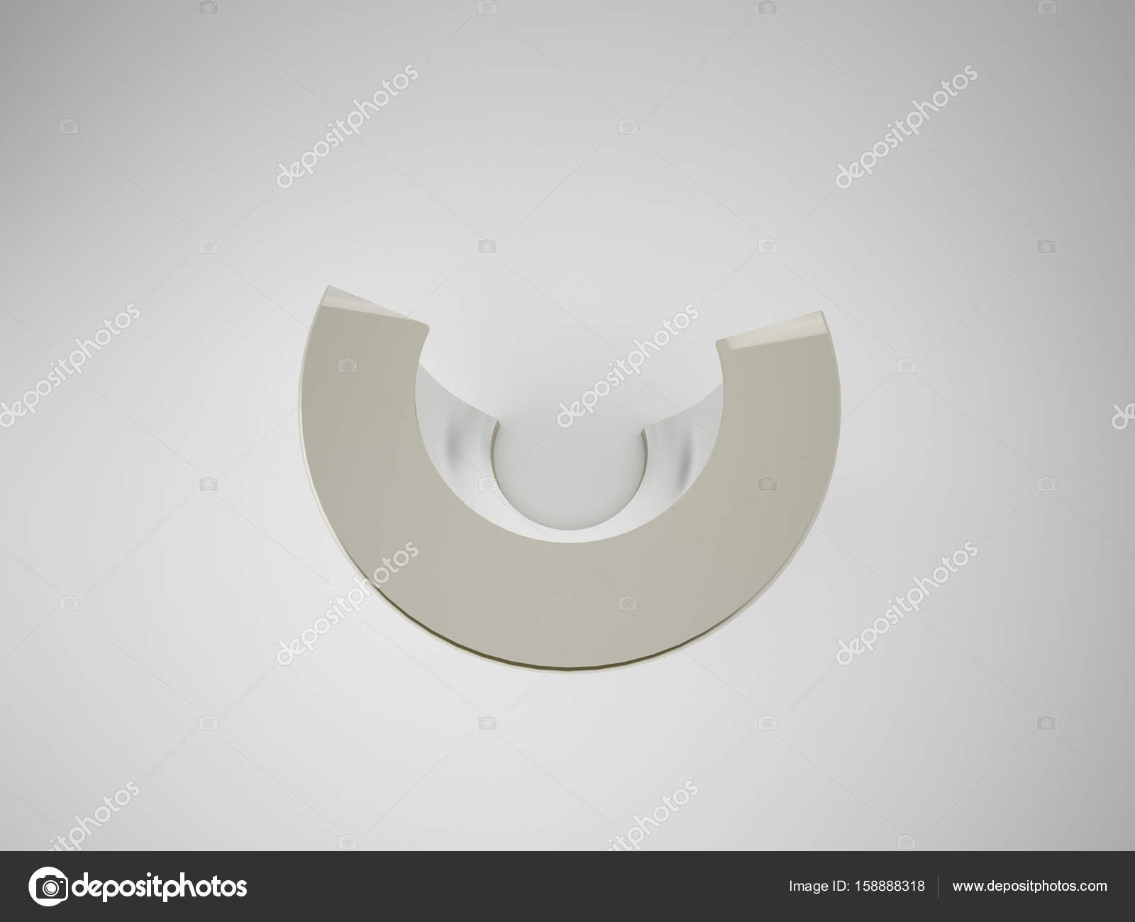 3D rendering abstract object geometry isolated on white backgrou Stock ...