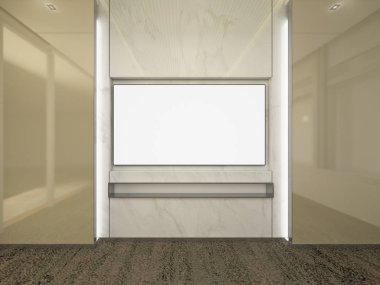 3d render iç tasarım, modern boş oda illustrati kadar alay