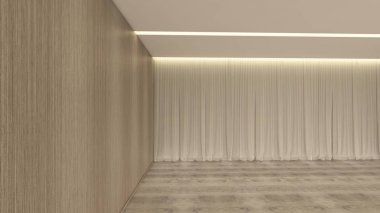 3d render iç tasarım, modern boş oda illustrati kadar alay