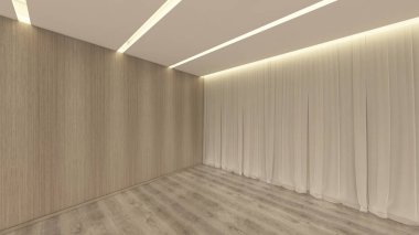 3d render iç tasarım, modern boş oda illustrati kadar alay