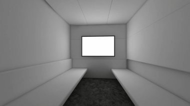 3d render iç tasarım, modern boş oda illustrati kadar alay