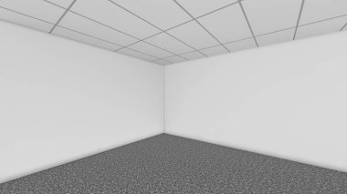 3d render iç tasarım, modern boş oda illustrati kadar alay