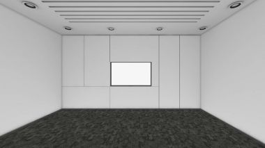 3d render iç tasarım, modern boş oda illustrati kadar alay