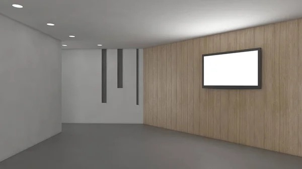 Chambre vide moderne, 3d rendu design intérieur, maquette illustrati — Photo