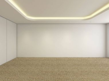 3d render iç tasarım, modern boş oda illustrati kadar alay