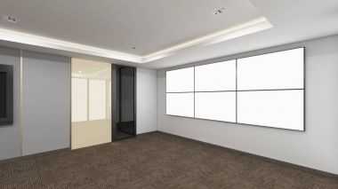 3d render iç tasarım, modern boş oda illustrati kadar alay