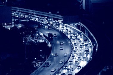 Trafik sıkışıklığı Bangkok City, ulaşım sorunu, Tayland