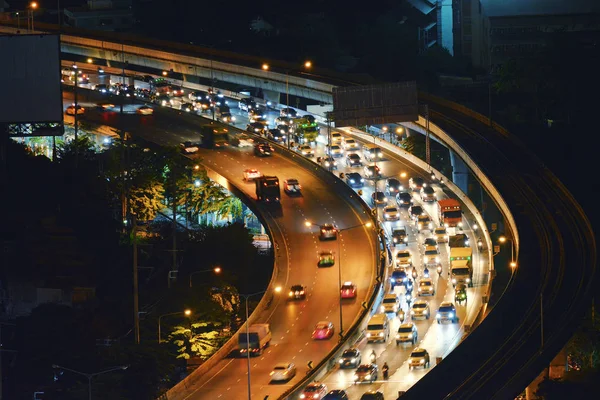 Atasco de tráfico en la ciudad de Bangkok, problema de transporte, Tailandia Imagen De Stock