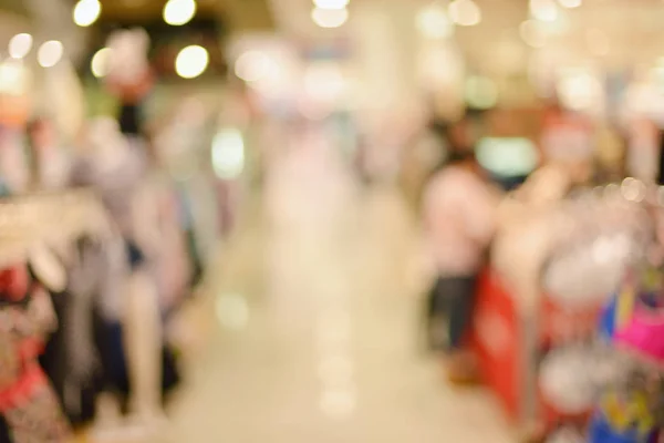 Abstract blurry background of retail shops in shopping mall