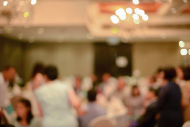 Düğün töreni Kongre salonunda bulanık soyut