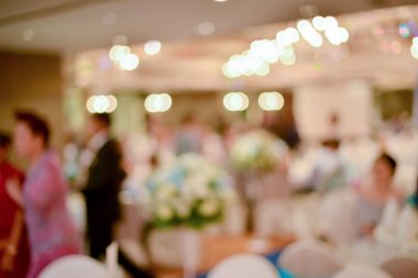 Düğün töreni Kongre salonunda bulanık soyut