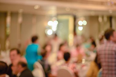 Düğün töreni Kongre salonunda bulanık soyut