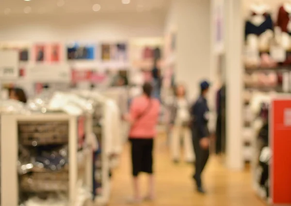 Abstract blurry background of retail shops in shopping mall — Stock Photo, Image