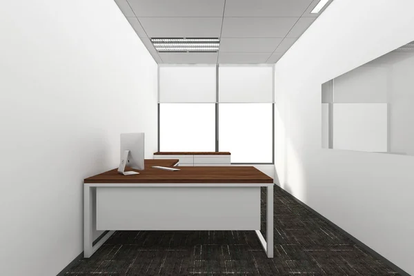 Moderní prázdné místnosti, 3d vykreslení interiérového designu, vysmívat se illustrati — Stock fotografie