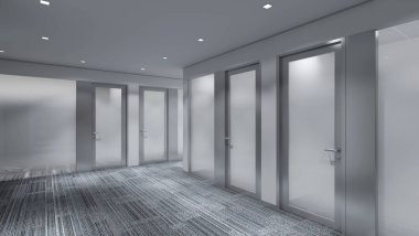 3d render iç tasarım, modern boş oda illustrati kadar alay