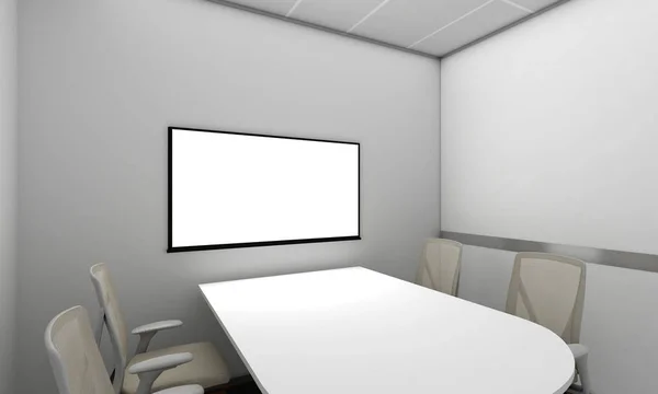 Chambre vide moderne, 3d rendu design intérieur, maquette illustrati — Photo