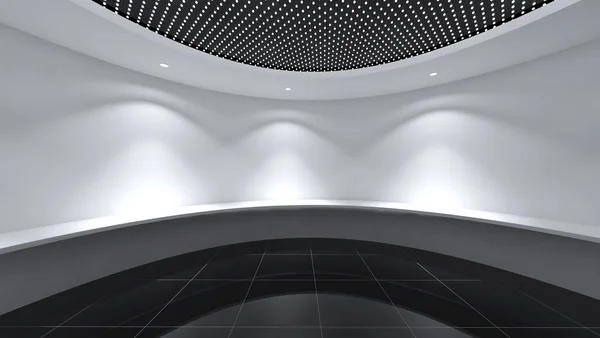 ห้องว่างสมัยใหม่, 3D ออกแบบตกแต่งภายใน, รูปแบบขึ้น illustrati — ภาพถ่ายสต็อก