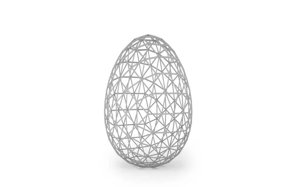 白い背景に、3 d のレンダリングに分離されたイースター卵の構造 — ストック写真