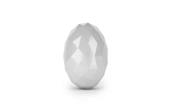 Γκρι Πασχαλινά αυγά που απομονώνονται σε λευκό φόντο, 3d καθιστούν — Φωτογραφία Αρχείου