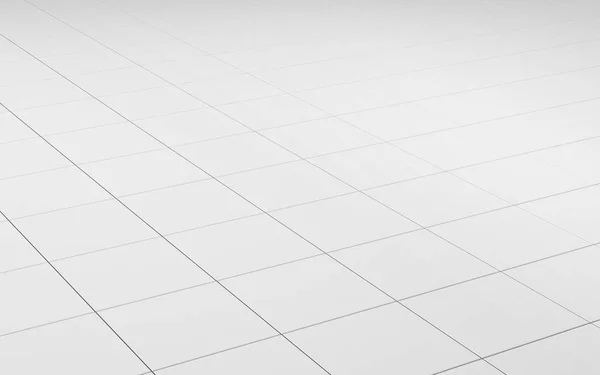 Fehér csempe padló, textúra a háttér, 3d render illusztráció — Stock Fotó