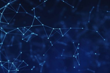 Teknoloji kavramı, soyut için mavi arka plan