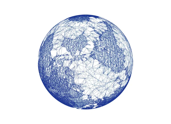 Pianeta terra, Internet Concetto di business globale isolato — Foto Stock