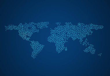 Dünya Haritası, bağlantı çizgileri teknoloji