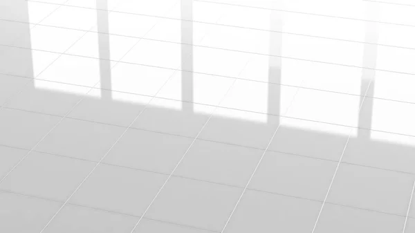 Csempe fehér padló, tükrözi a háttér textúra — Stock Fotó
