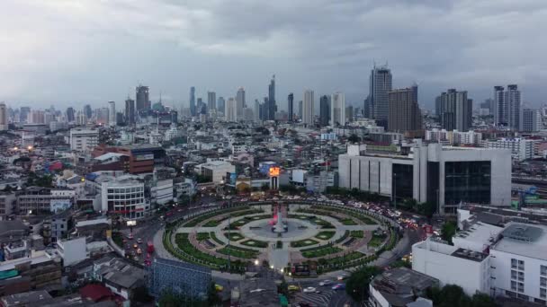 Time Lapse Wongwian Yai Bangkok City Thailand — Stock Video