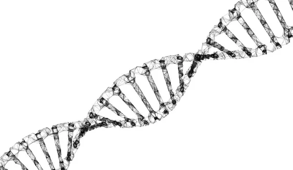 DNA, helix model in healthcare and medicine and technology — Stock Photo, Image