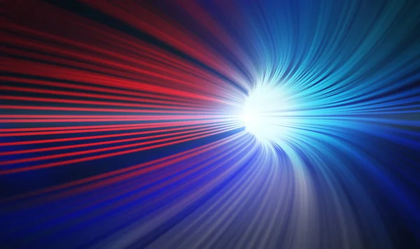 Red and blue abstract speed motion in highway tunnel — Stock Photo, Image