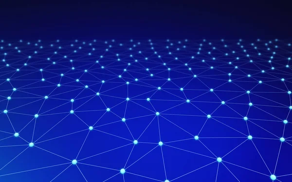 Μπλε δίκτυο γραμμών σύνδεσης. Φουτουριστικό φόντο — Φωτογραφία Αρχείου