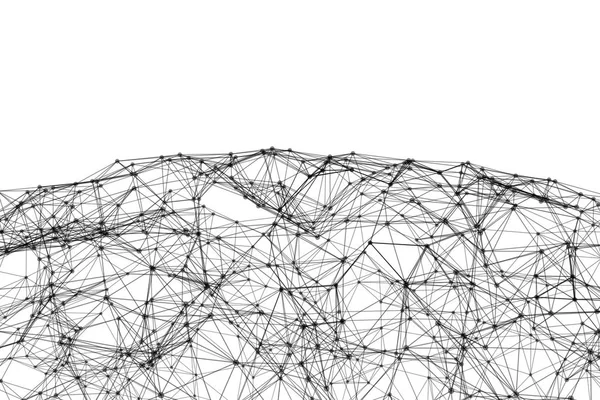 Kula biały kształt linie połączenia koncepcja technologii z — Zdjęcie stockowe