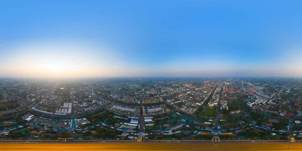 360 Panorama przez 180 stopni kąt bezszwowy widok panoramiczny Aeri — Zdjęcie stockowe