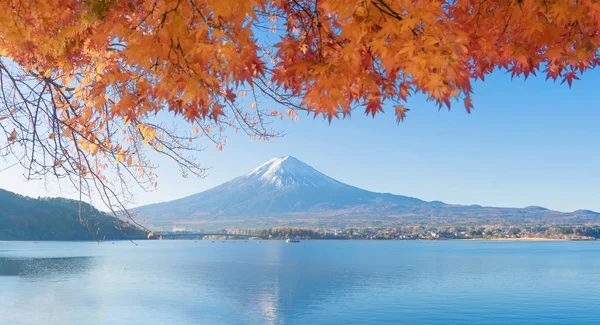 紅葉や紅葉が色鮮やかな富士山 — ストック写真