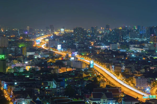 Sathorn Bölgesinin Havadan Görüntüsü Bangkok Şehir Merkezi Skyline Tayland Finansal — Stok fotoğraf
