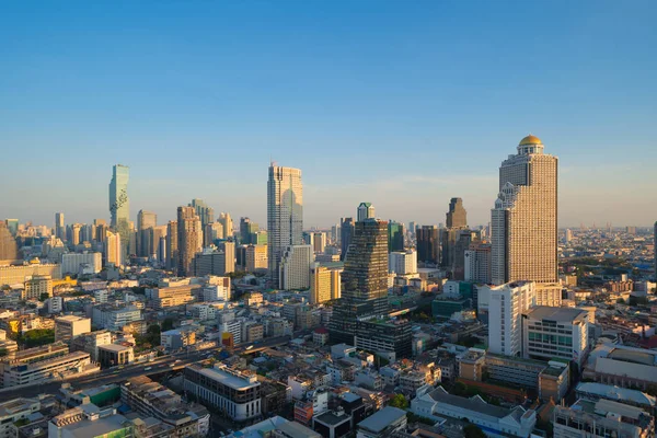 Aerial View Sathorn District Bangkok Downtown Skyline Thailand Financial District — Stock Photo, Image
