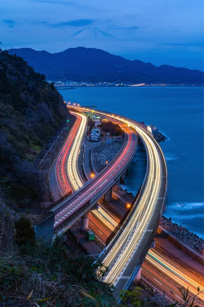 Satta Pass Aerial View Mountain Fuji Highway Express Way Roads — Stock Photo, Image