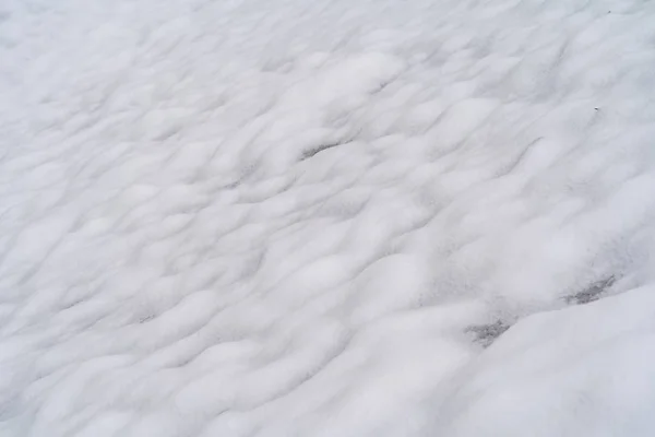Nahaufnahme Von Echtem Sauberem Weißen Schnee Oder Schneeflockenmuster Textur Hintergrund — Stockfoto