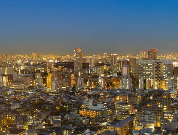 Vista Aérea Horizonte Centro Tóquio Cidade Urbana Japão Apartamentos Bairro — Fotografia de Stock