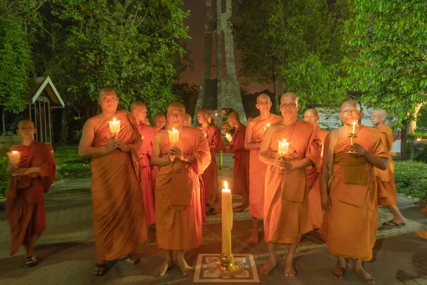 Pathum Thani City Thailand 2020 Unidentified People Тайский Послушник Монах — стоковое фото