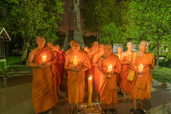 Pathum Thani City Thailand 2020 Unidentified People Thai Novice Monk — Stockfoto