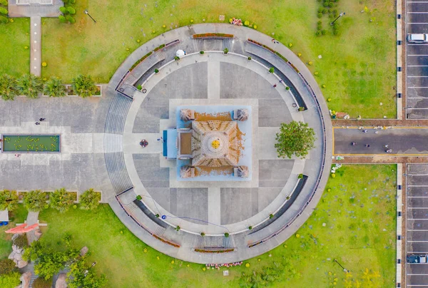 Aerial View Wat Panyanantaram Sunset Buddhist Temple Pathum Thani City — Stock Photo, Image